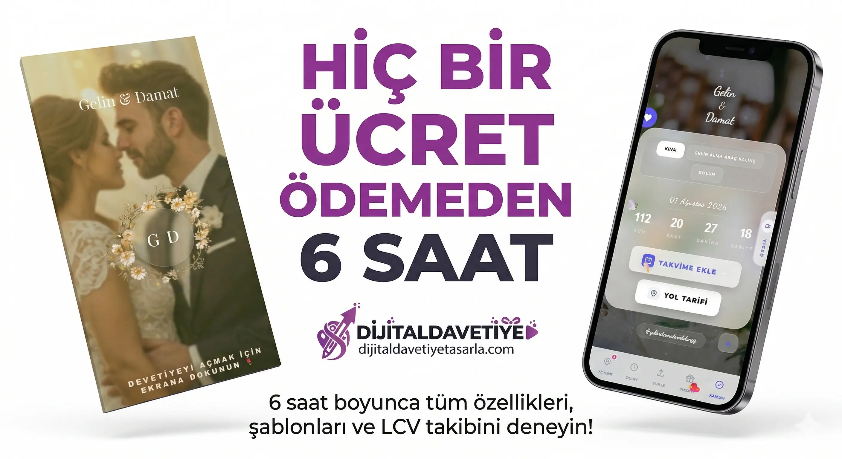 Ücretsiz Dijital Davetiye Tasarla: 6 Saat Boyunca Tüm Özellikleri Deneyin!